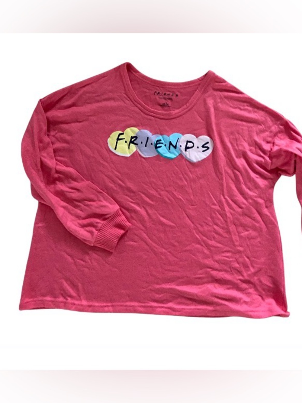 FRIENDS Pink Graphic Long-Sleeve sweatshirt / sleep top size L